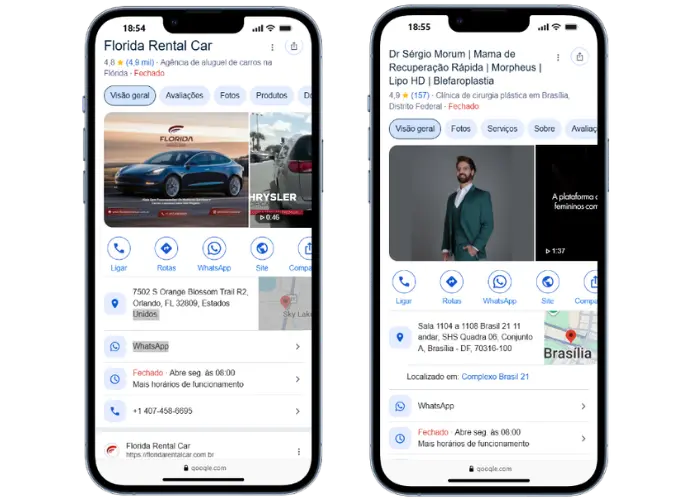 Clientes Google Meu Negócio gerenciados
