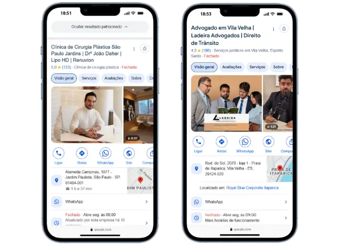 Clientes Google Meu Negócio gerenciados